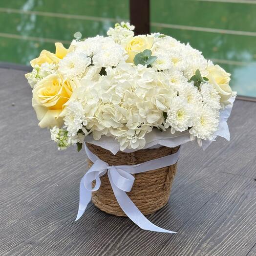 Белое облако - кашпо