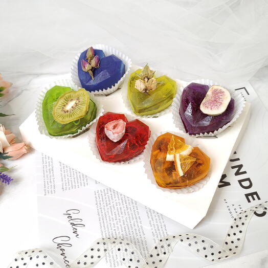 Набор из 6 сердец чайных бомбочек