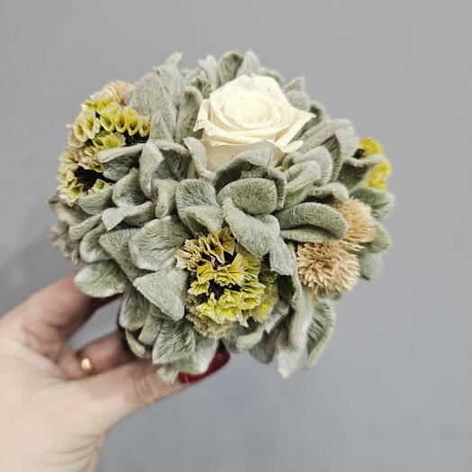 Композиция из стабилизированных цветов мини