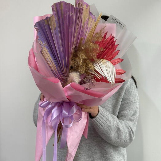 Букет «Барби» из сухоцветов