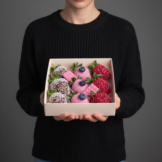 Набор клубники в шоколаде «Нежное признание» 9 ягод