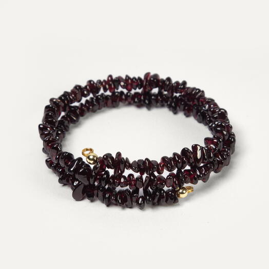 Браслет Корица Гранат 14K 19 см (BRA1062)