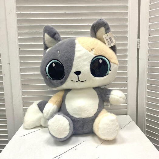 Мягкая игрушка Кот с большими глазами