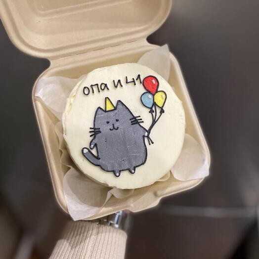 Прикольный бенто торт на день рождение с котом