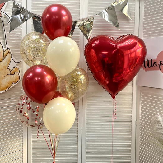 Набор шаров "Прямо в сердце", 10шт