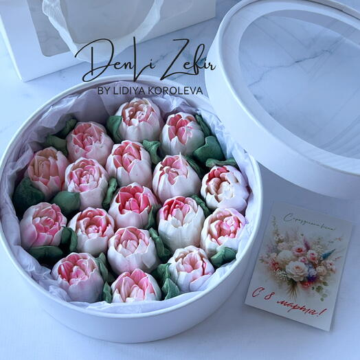 Зефирные тюльпаны к 8 марта