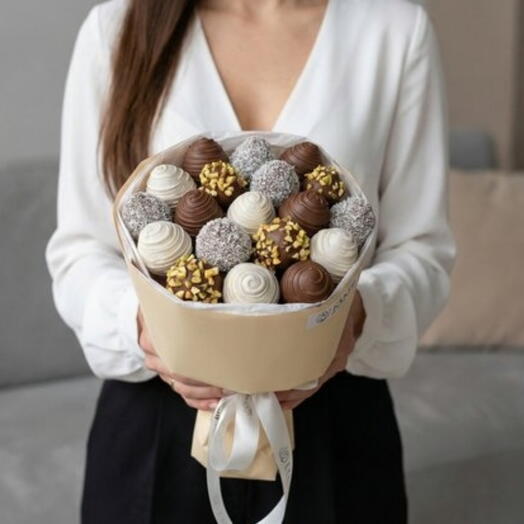 Букет из клубники, клубника в шоколаде Шоколадная гармония