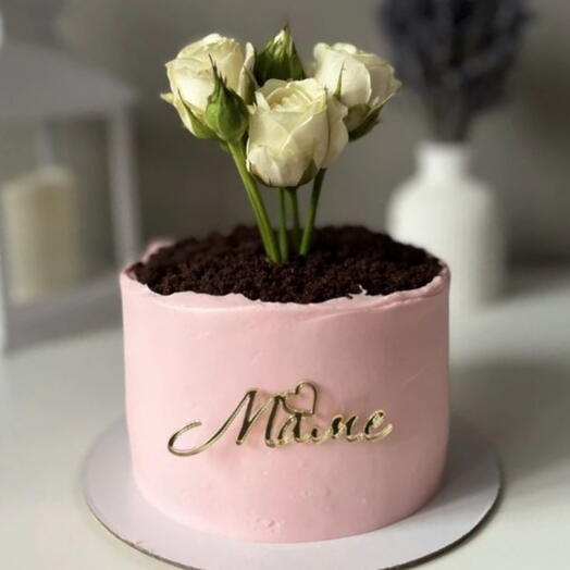 Торт мини с розой