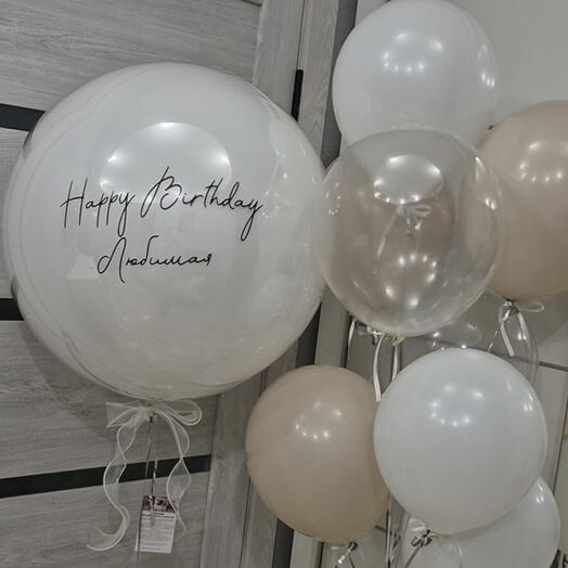 Воздушные шары "Стеклянный шар и фонтан"