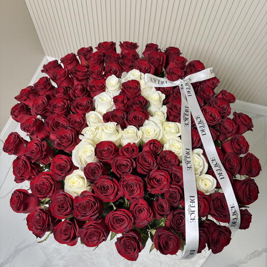 Именной букет из голландских роз (101)