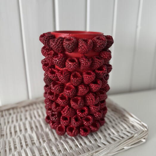 Ваза ручной работы малина алый
