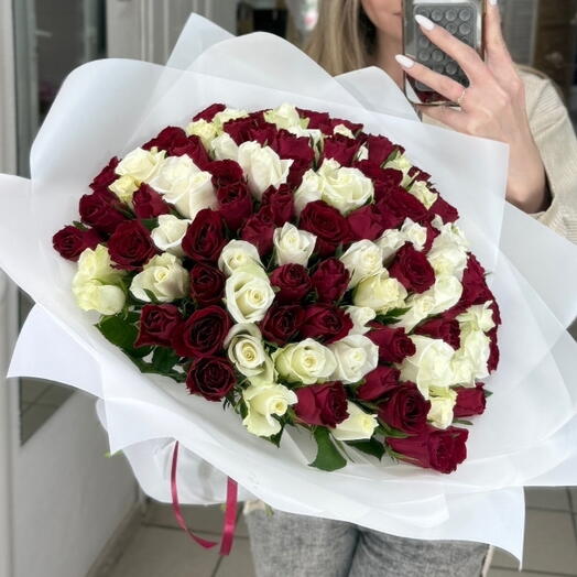 Букет из 101 розы💗