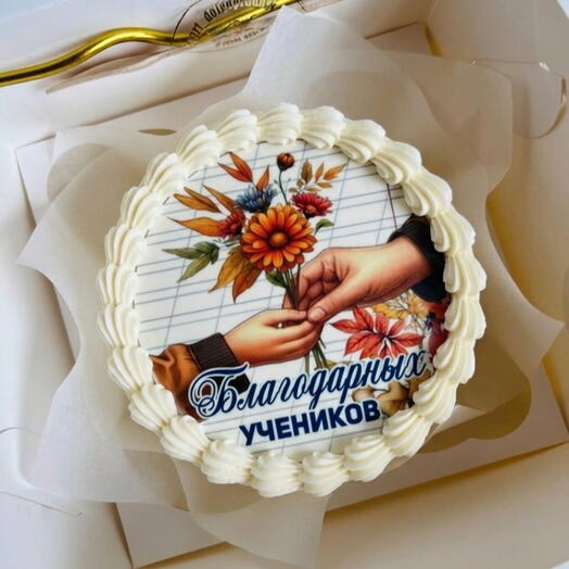 Бенто торт учителю «Благодарных учеников», на последний звонок, на выпускной, на окончание начальной школы