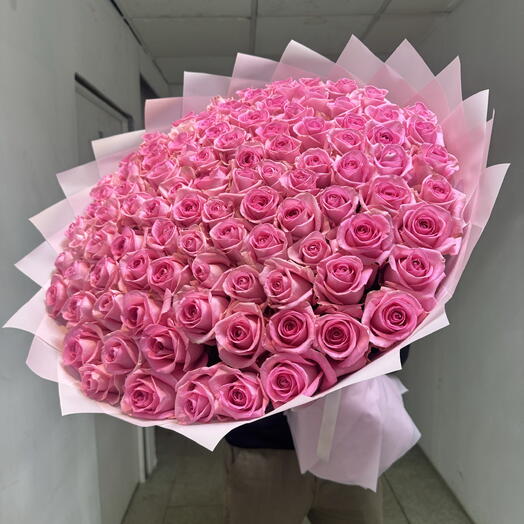 Букет из 101 розы в нежных тонах.🌸