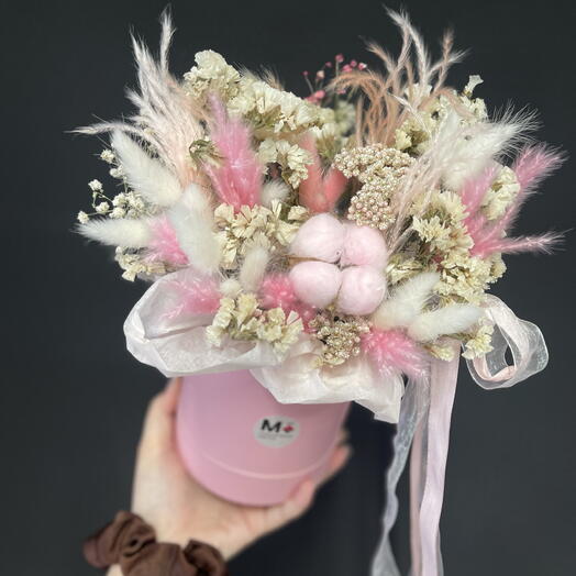 A box of dried flowers