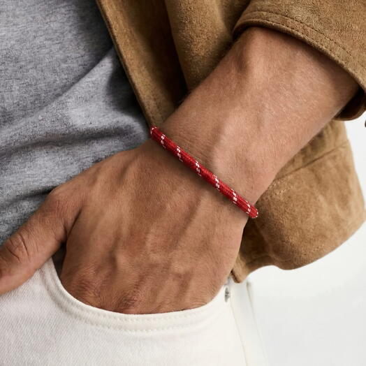 Красный мужской браслет LU CORD RED MEN мужчине, парню, брату, другу, мужу