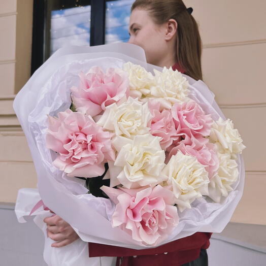 Букет из французских роз Зефир
