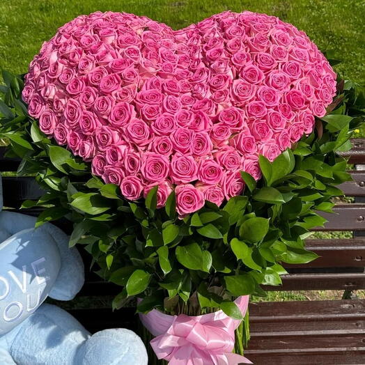 Гигантская 3D Сердца из роз , которое растопит любое Сердце 💕