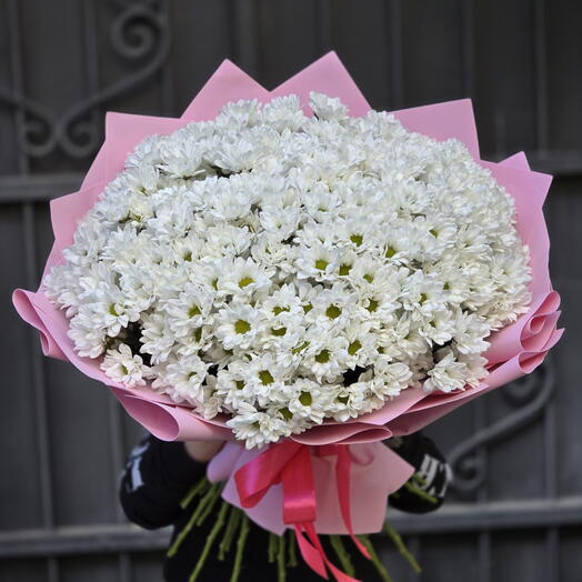 Букет из 51 хризантемы 💐