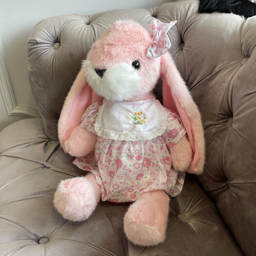 Плюшевая зайка розовая🐰