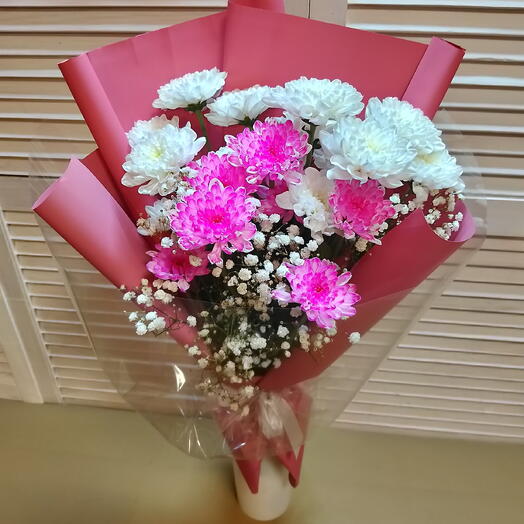 A bouquet of their 3 chrysanthemums