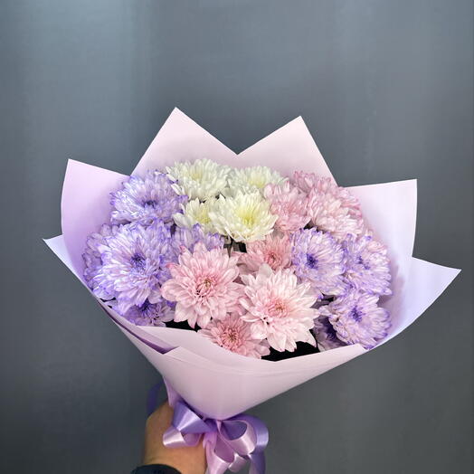 Букет цветных хризантем💐