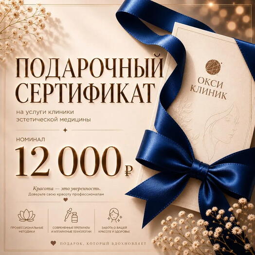 Сертификат на 12 000 рублей в клинику эстетической косметологии