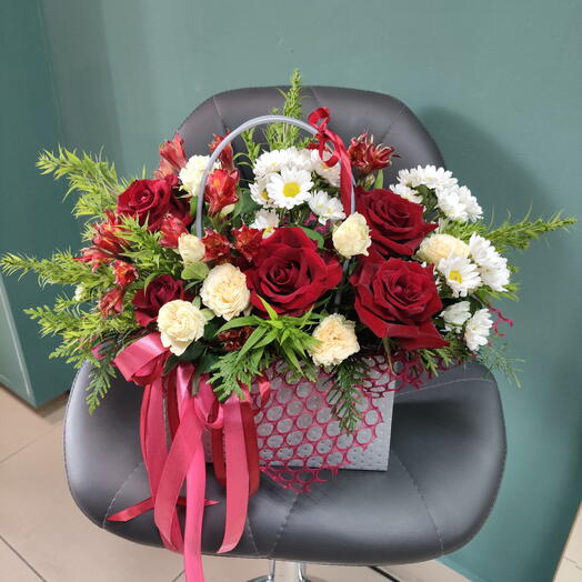 🌹🌹🌹Яркая композиция в сумочке 1