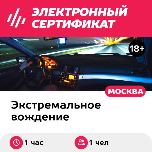 Подарочный сертификат Мастер-класс по вождению автомобиля с чемпионом России (1 час)
