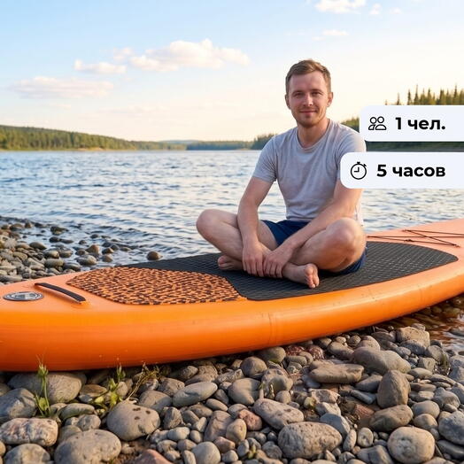Изучая водную гладь.  Прогулка на сапборде по Енисею