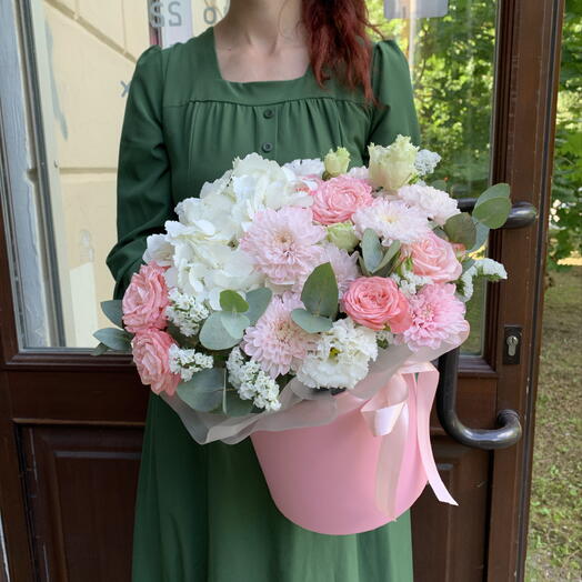 Коробочка с гортензией