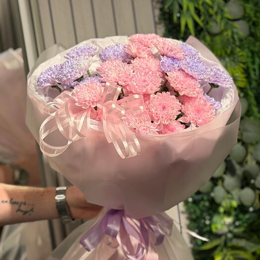 💕Букет из нежных хризантем