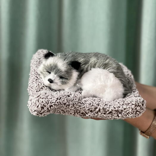 Мягкая игрушка спящий котенок