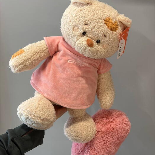 Игрушка кошка с сердечком