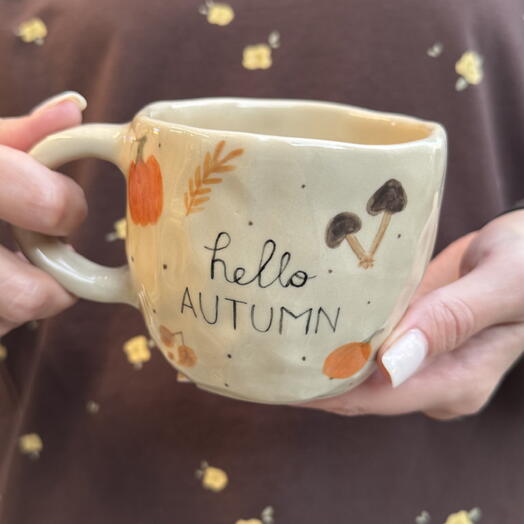 Кружка ручной работы Hello Autumn