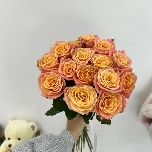 Монобукет из оранжевых роз🧡