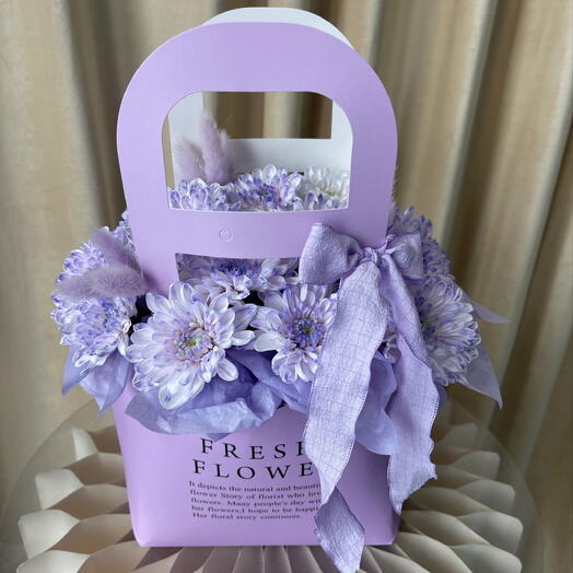 Лавандовая хризантема в сиреневой сумочке 💜
