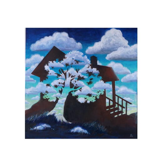 Картина маслом "Дом"