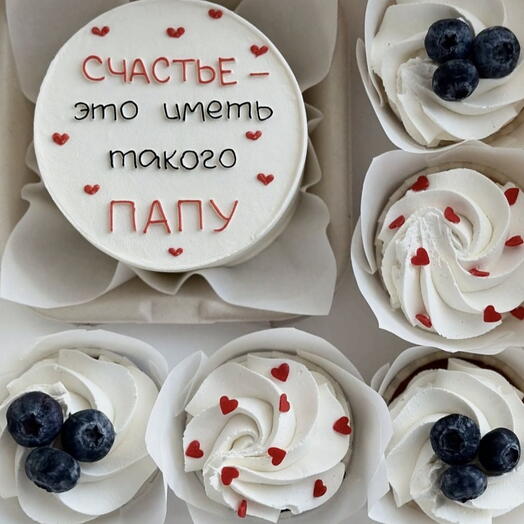 Набор бенто плюс капкейки для папы (на день отца)