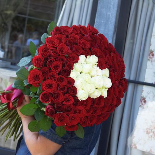 101 roses in a satin ribbon (RF, 60cm)