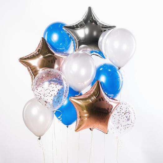 Large set of balloons "Venus star" of 11 pieces