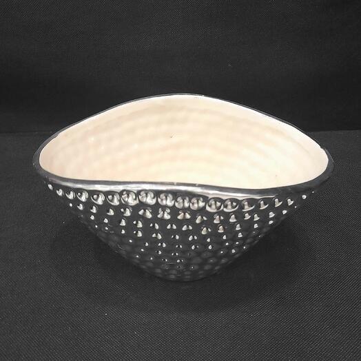 Silver Dot Ceramic Vase Medium