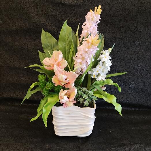 Love (Composition of decorative flowers)