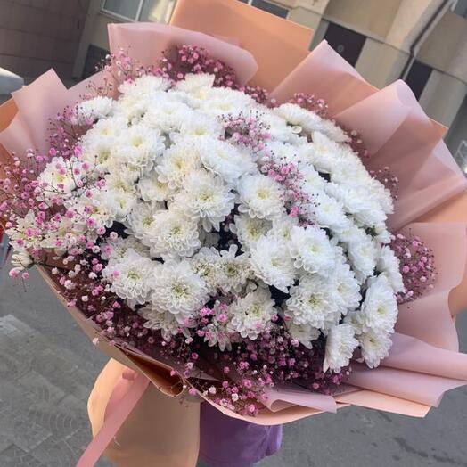 Гигантский букет хризантем🌸