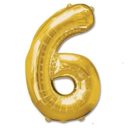 Шар фольгированный "Цифра 6"