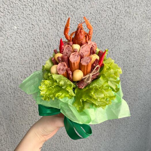 Крафт стаканчик с копчёностями  и раком