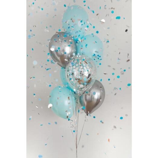 Фонтан "Blue", 7 шаров