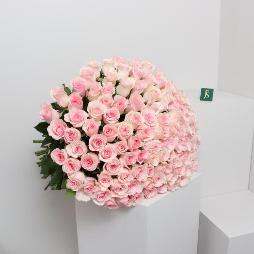 100 Light Pink Rose Bouquet