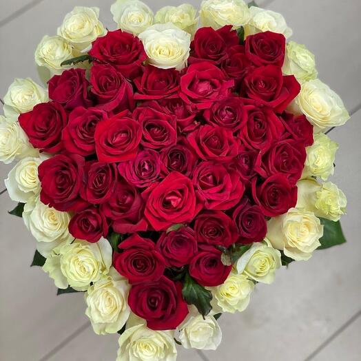 Сердце из роз