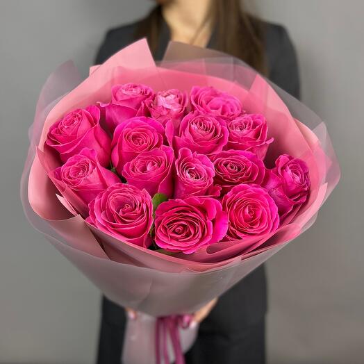 St bouquet 21 из 15 розовых роз